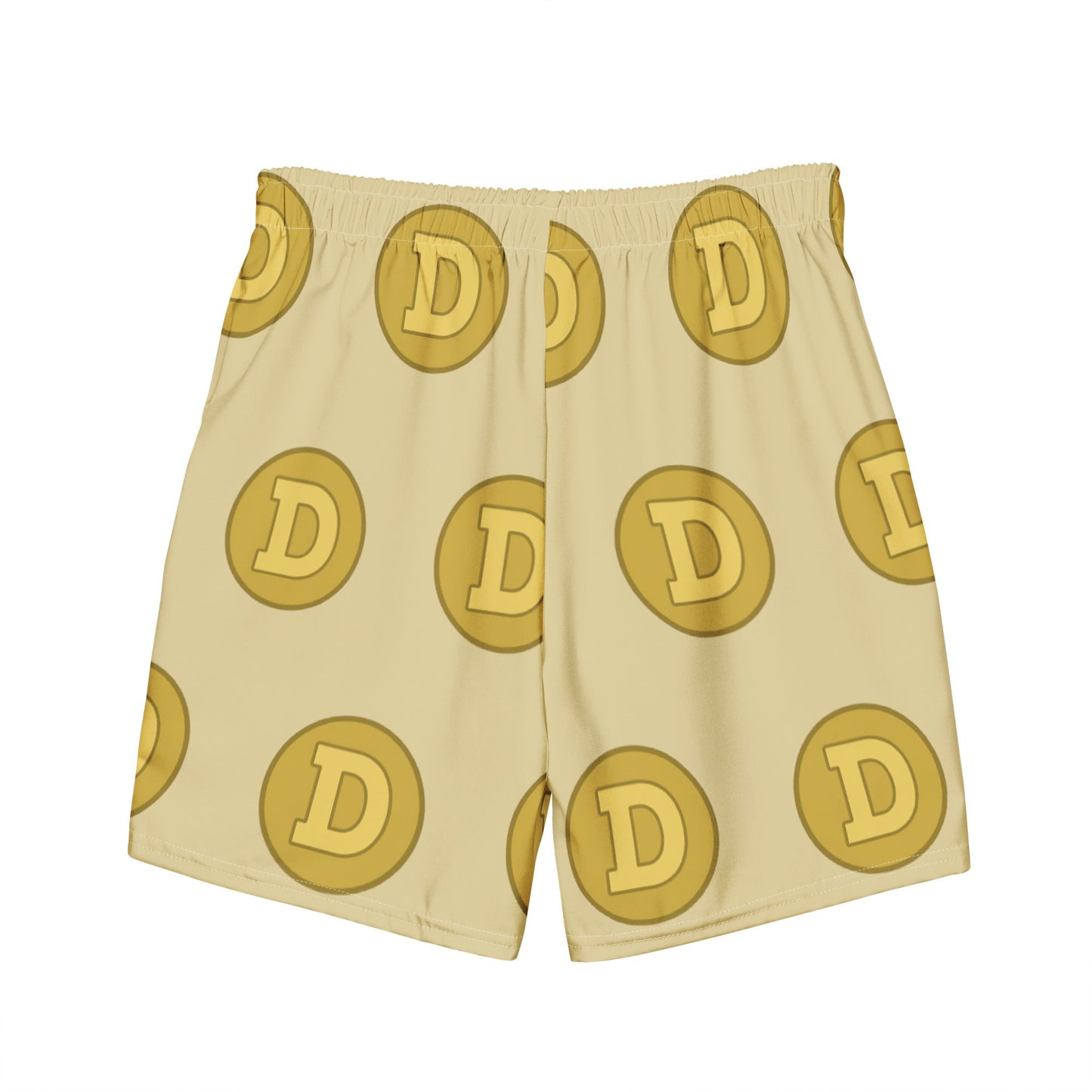 Gold DOGE Short Shorts Swim Trunks