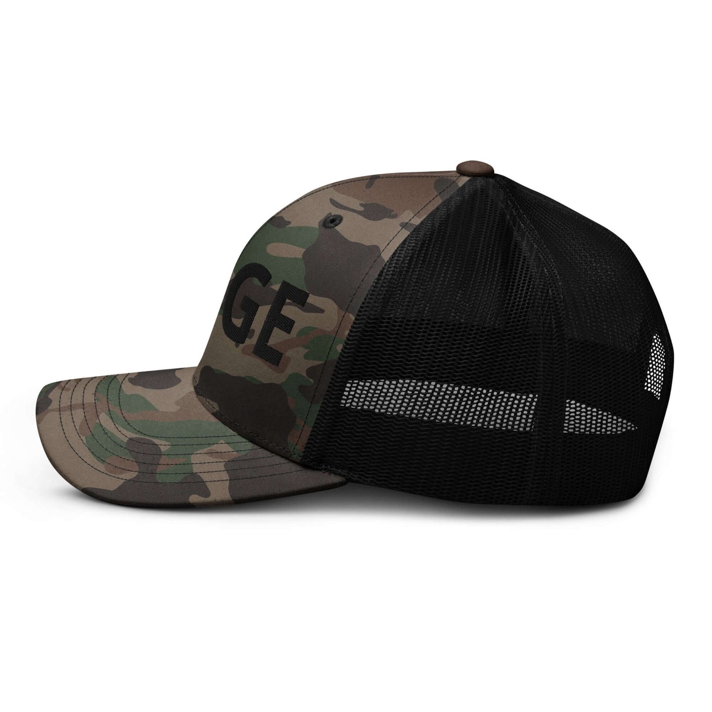 DOGE Embroidered Camouflage Trucker DOGE Hat | Premium Mesh Cap | Outdoor Snapback