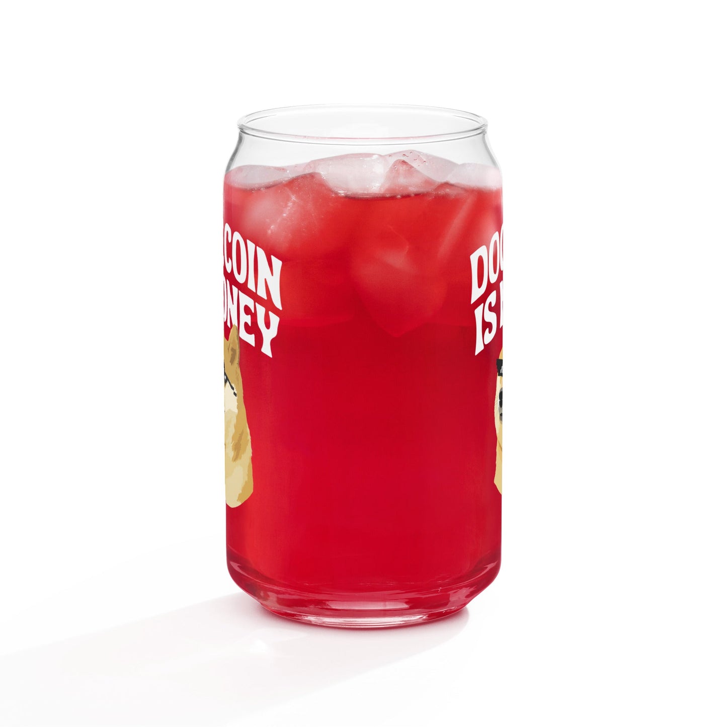 Glass DOGE Cup Dogecoin is Money Cup