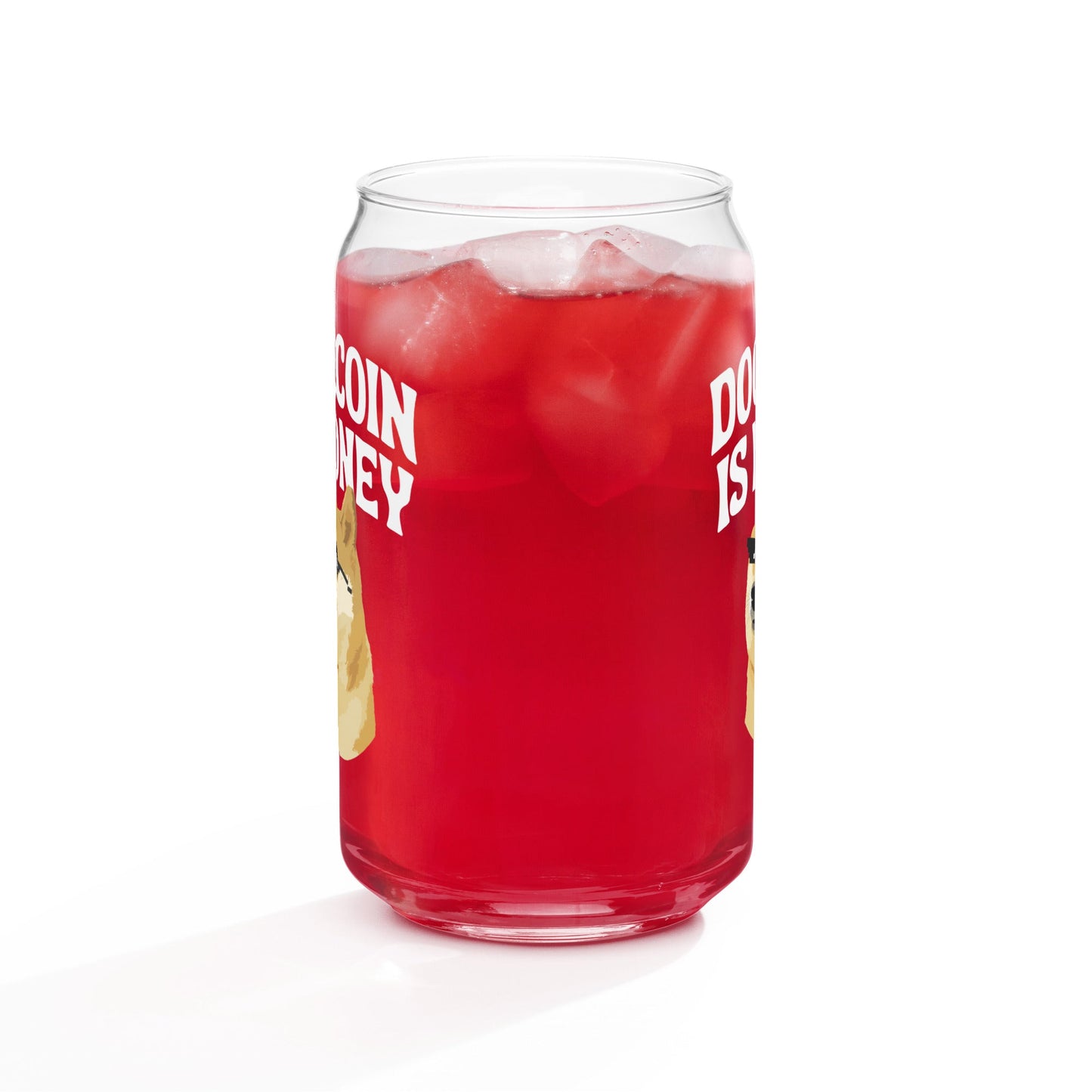 Glass DOGE Cup Dogecoin is Money Cup