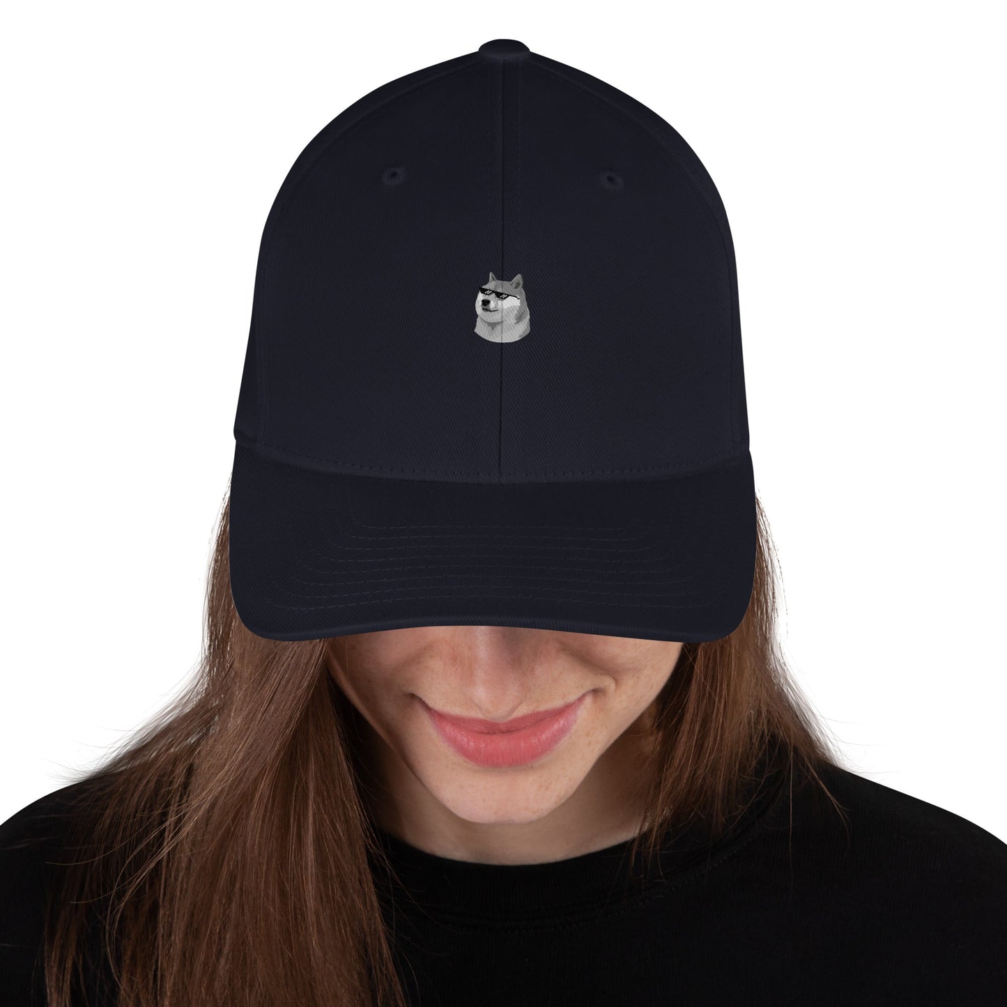Grey Doge Emblem Structured Twill Cap