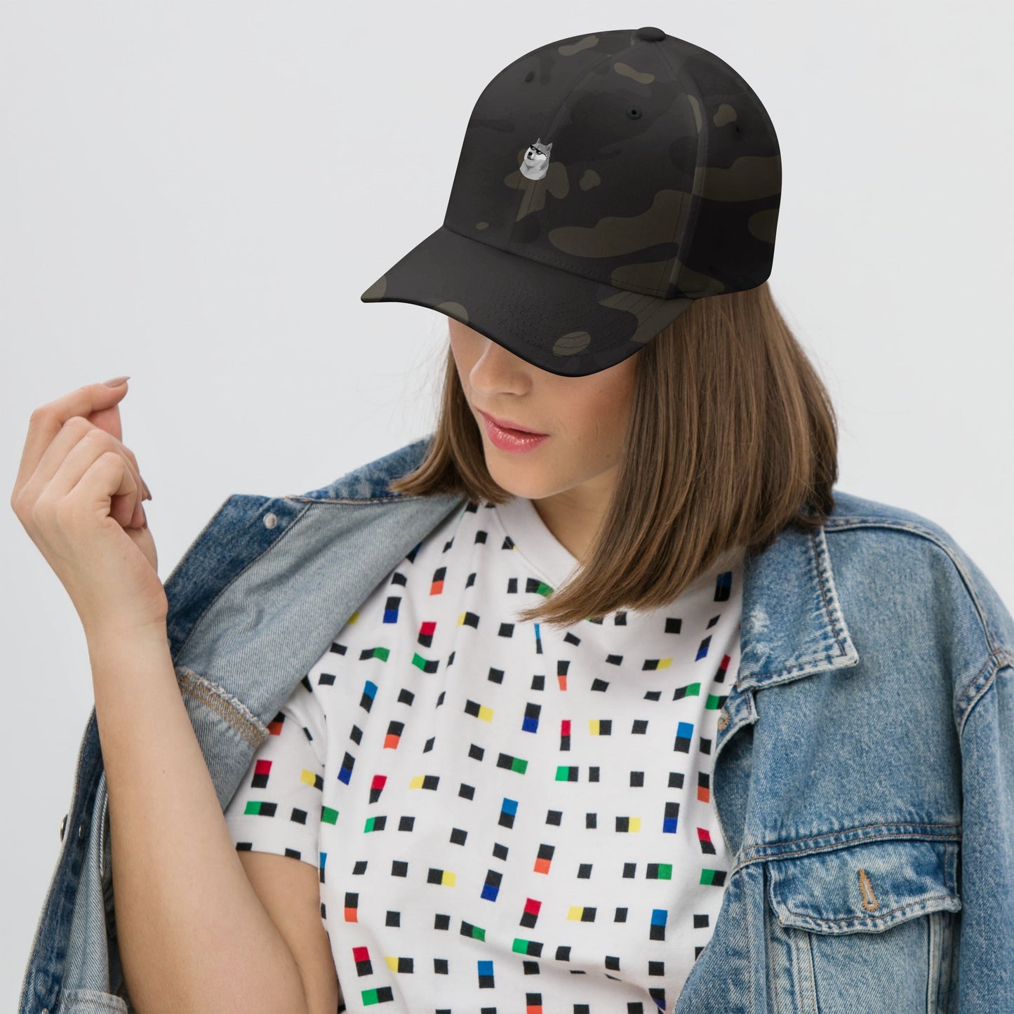Grey Doge Emblem Structured Twill Cap