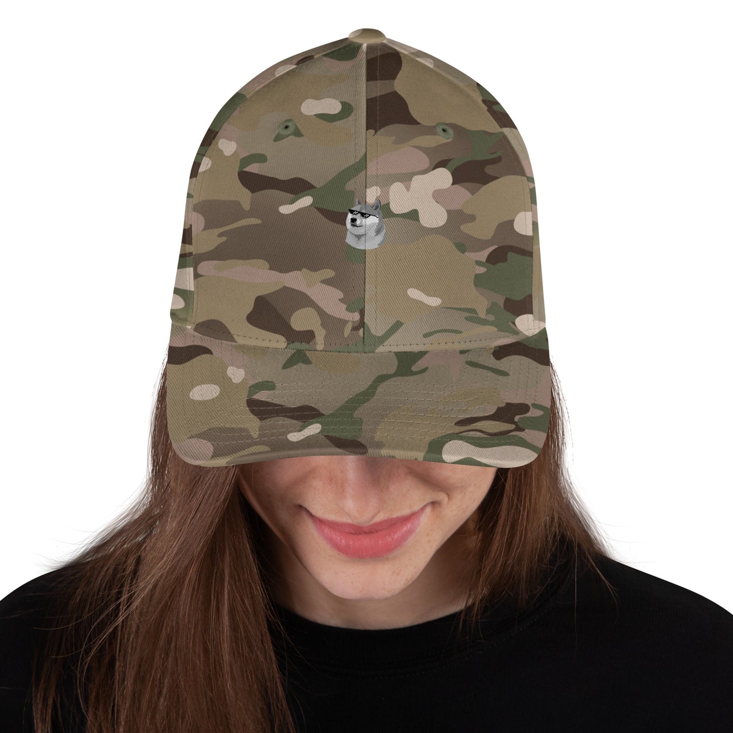 Grey Doge Emblem Structured Twill Cap