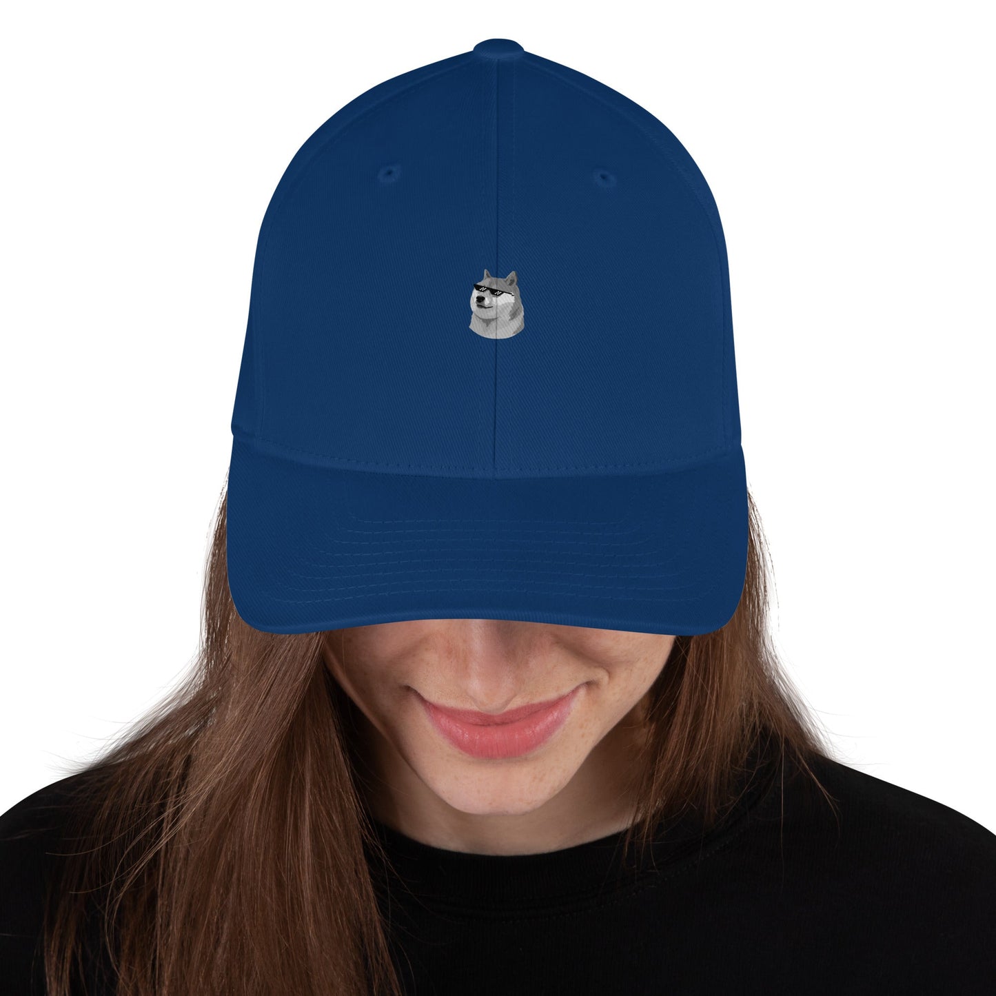 Grey Doge Emblem Structured Twill Cap