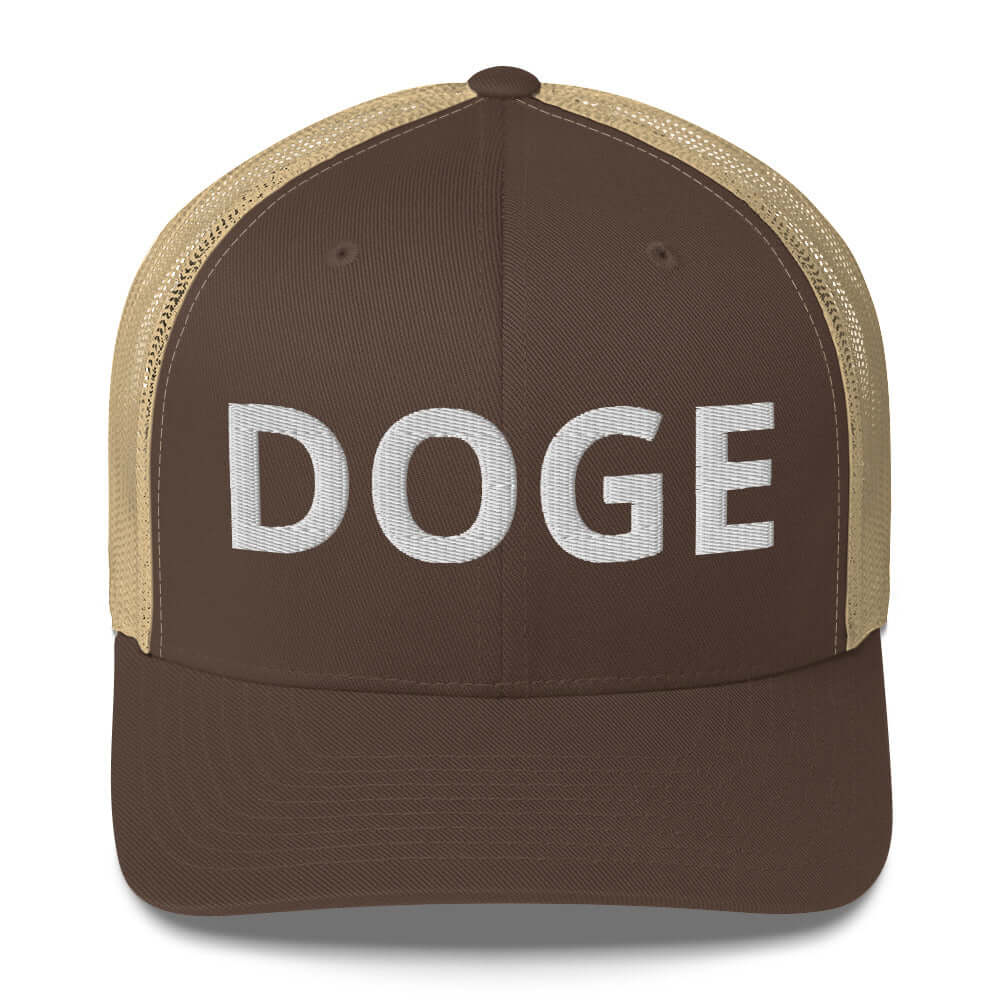 BOLD DOGE Premium Trucker Cap | Embroidered DOGE Hat | Adjustable Mesh Back Snapback