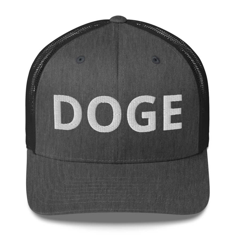 BOLD DOGE Premium Trucker Cap | Embroidered DOGE Hat | Adjustable Mesh Back Snapback