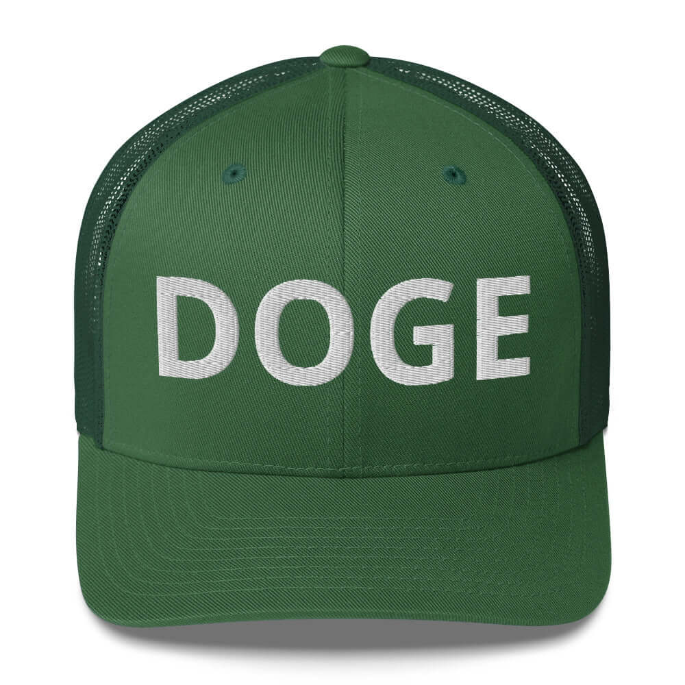 BOLD DOGE Premium Trucker Cap | Embroidered DOGE Hat | Adjustable Mesh Back Snapback
