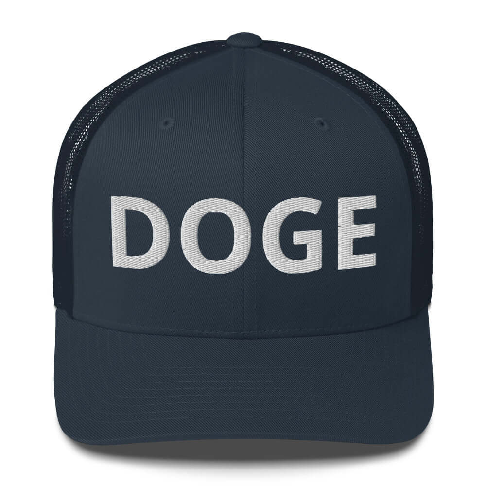 BOLD DOGE Premium Trucker Cap | Embroidered DOGE Hat | Adjustable Mesh Back Snapback