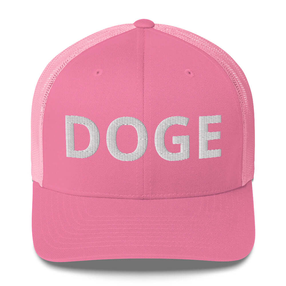 BOLD DOGE Premium Trucker Cap | Embroidered DOGE Hat | Adjustable Mesh Back Snapback
