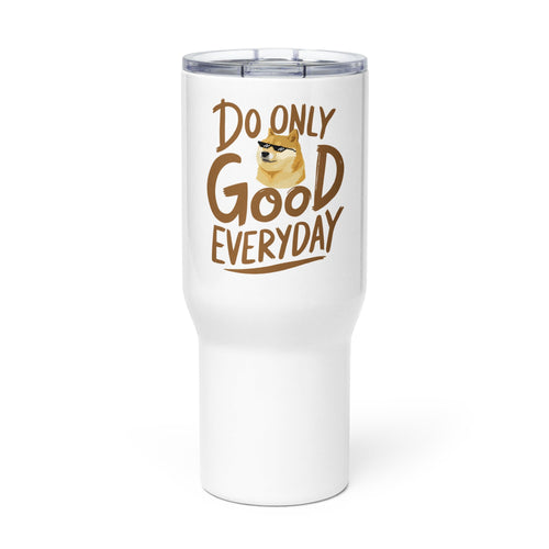 DOGE Mug Premium Insulated Travel Mug | Stainless Steel Tumbler with Handle | 25oz & 40oz Sizes | Leakproof Lid
