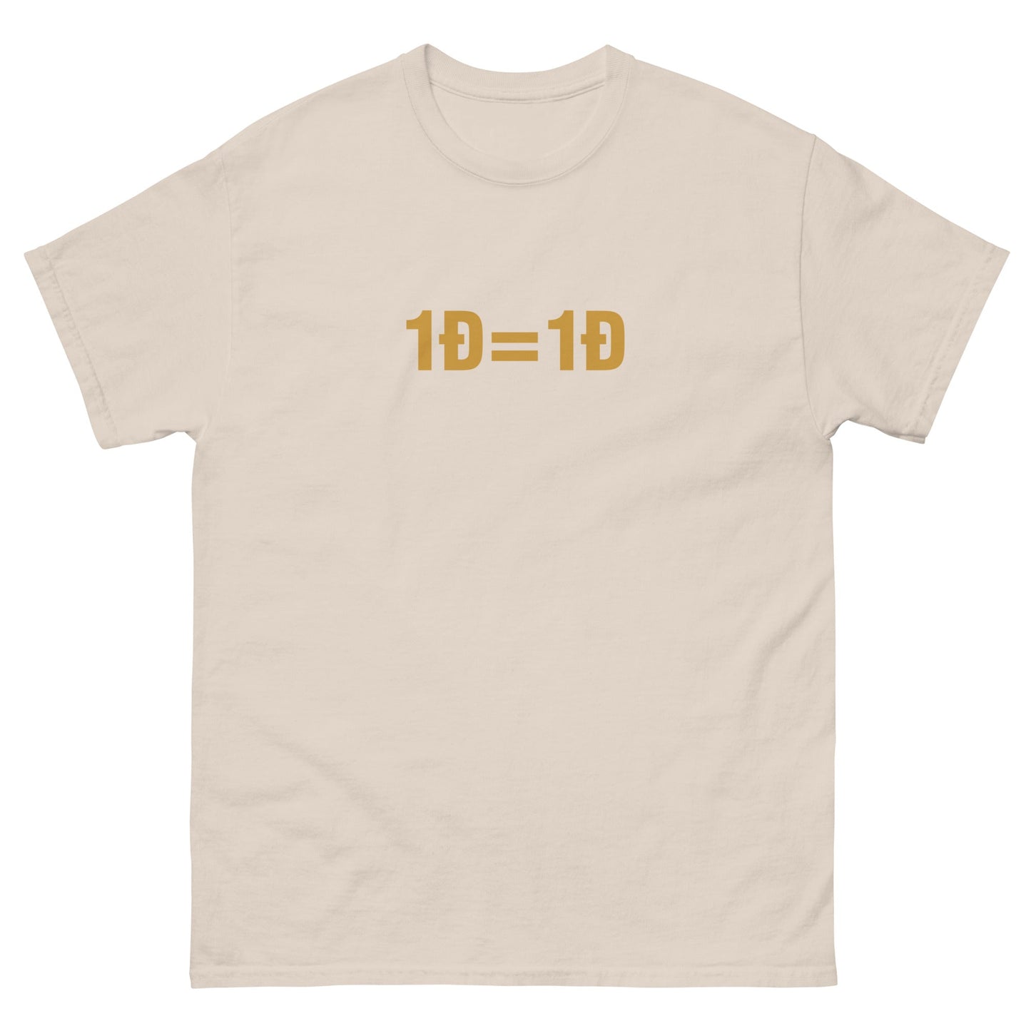 1 DOGE = 1 DOGE Dogecoin Unisex T-shirt - Classic Dogecoin, DOGE & D.O.G.E. Shirt | Premium Merch