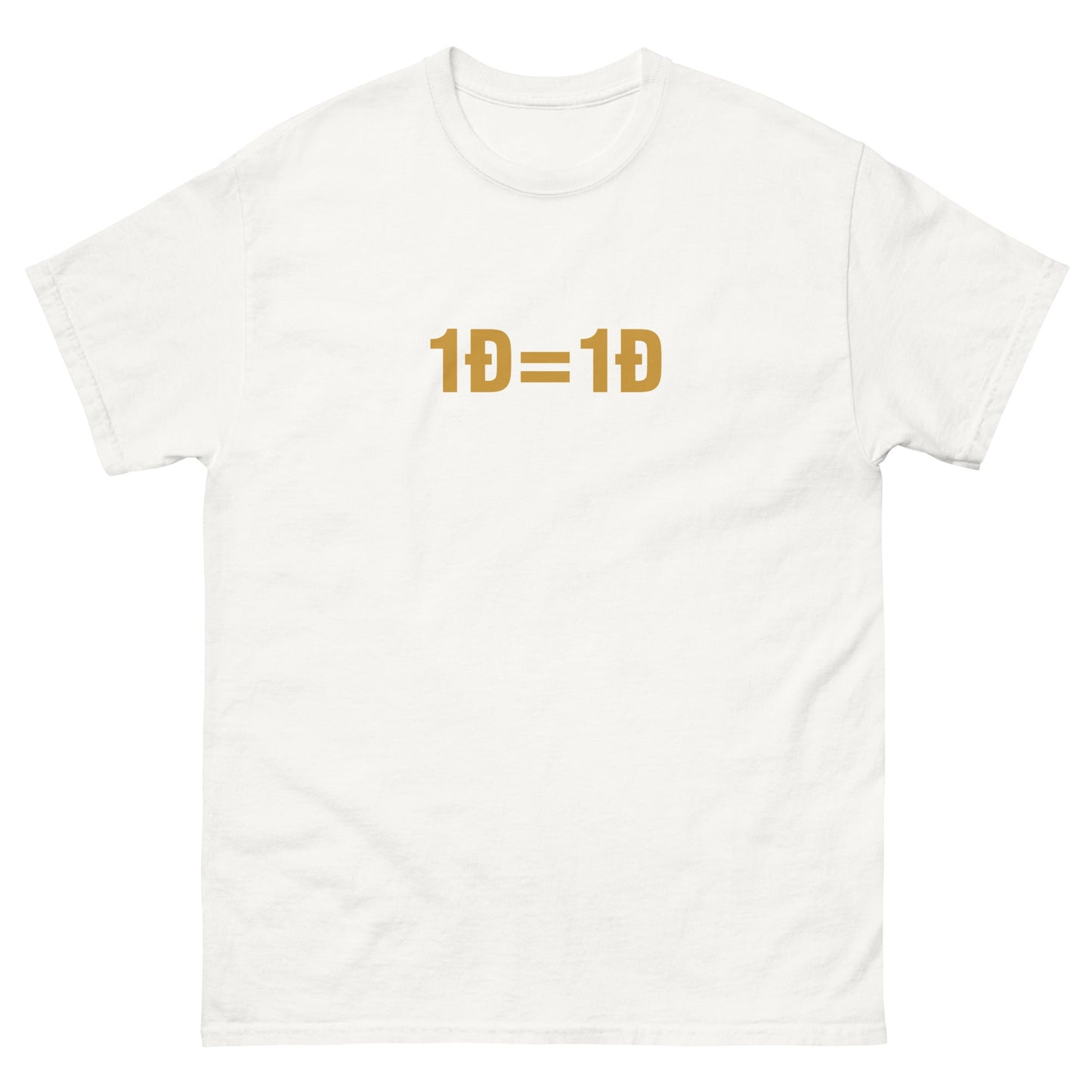 1 DOGE = 1 DOGE Dogecoin Unisex T-shirt - Classic Dogecoin, DOGE & D.O.G.E. Shirt | Premium Merch