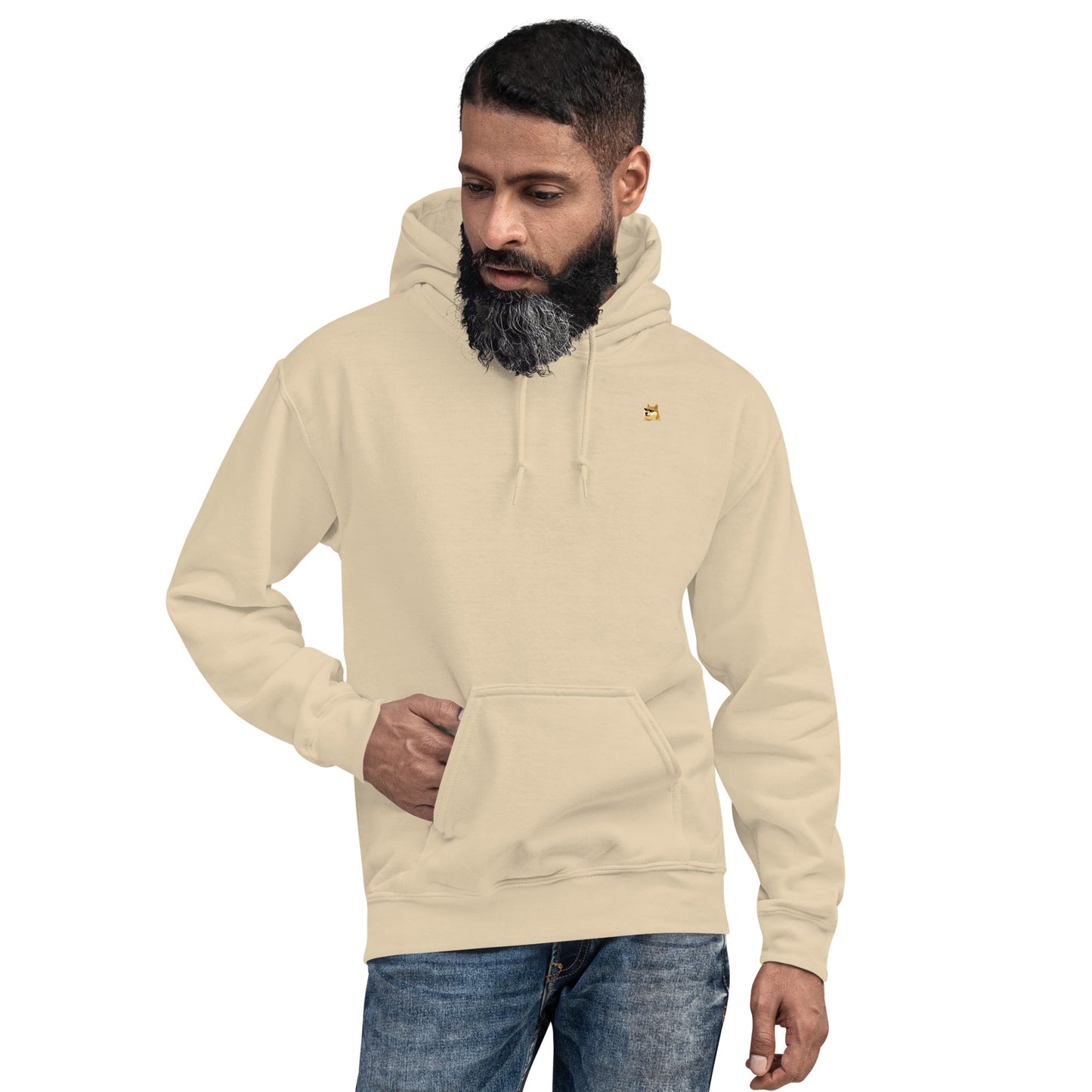 OG DOGE Khaki Hoodie | Polo Placement Sweatshirt | Casual Flex