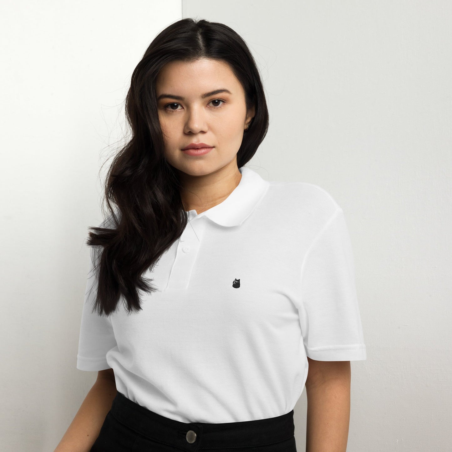 Grey Doge Emblem Unisex Pique Polo Shirt