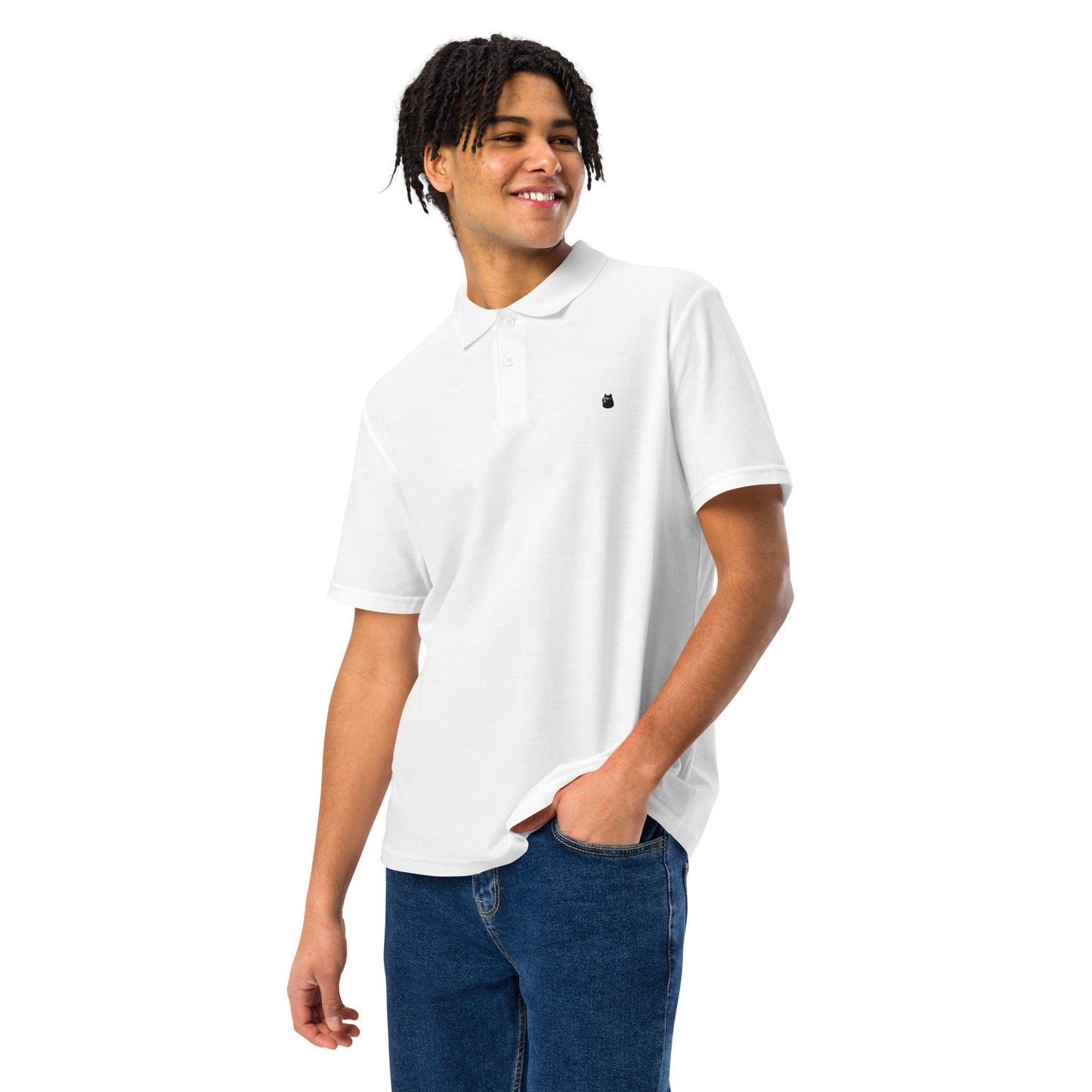 Grey Doge Emblem Unisex Pique Polo Shirt