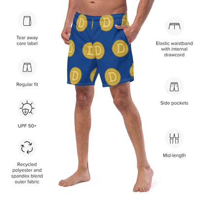 Navy DOGE Short Shorts Swim Trunks