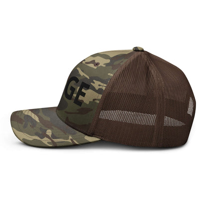 DOGE Embroidered Camouflage Trucker DOGE Hat | Premium Mesh Cap | Outdoor Snapback