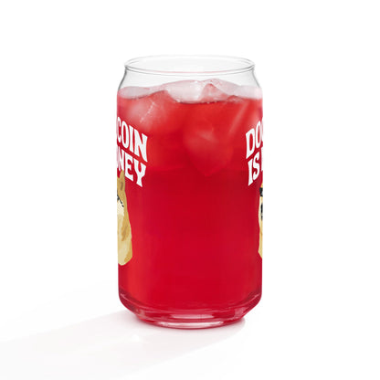 Glass DOGE Cup Dogecoin is Money Cup