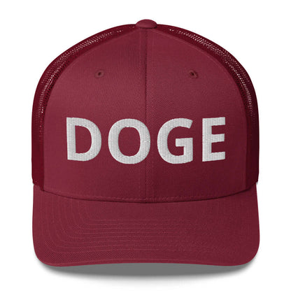 BOLD DOGE Premium Trucker Cap | Embroidered DOGE Hat | Adjustable Mesh Back Snapback