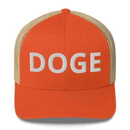 BOLD DOGE Premium Trucker Cap | Embroidered DOGE Hat | Adjustable Mesh Back Snapback