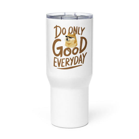 DOGE Mug Premium Insulated Travel Mug | Stainless Steel Tumbler with Handle | 25oz & 40oz Sizes | Leakproof Lid