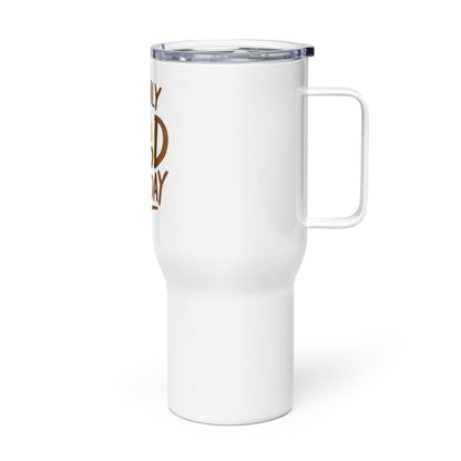 DOGE Mug Premium Insulated Travel Mug | Stainless Steel Tumbler with Handle | 25oz & 40oz Sizes | Leakproof Lid