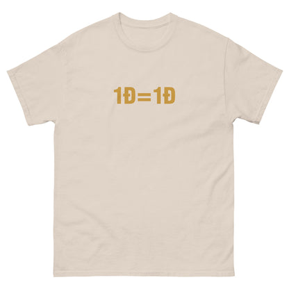 1 DOGE = 1 DOGE Dogecoin Unisex T-shirt - Classic Dogecoin, DOGE & D.O.G.E. Shirt | Premium Merch