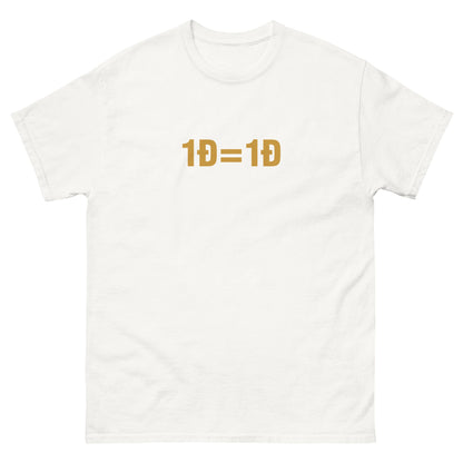 1 DOGE = 1 DOGE Dogecoin Unisex T-shirt - Classic Dogecoin, DOGE & D.O.G.E. Shirt | Premium Merch