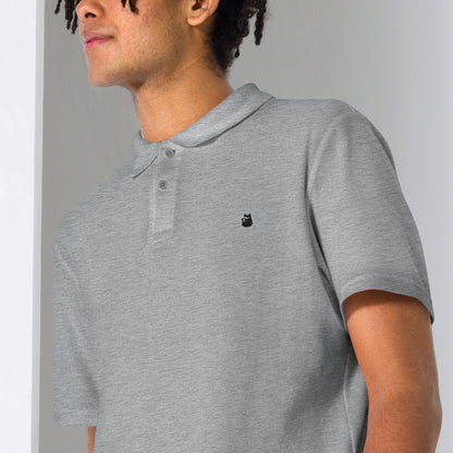 Grey Doge Emblem Unisex Pique Polo Shirt